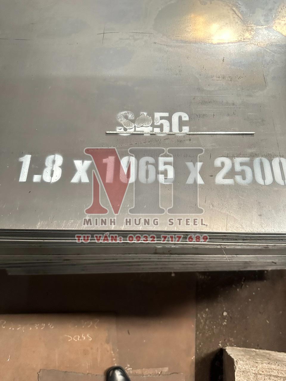 Thép tấm S45C dày 8ly
